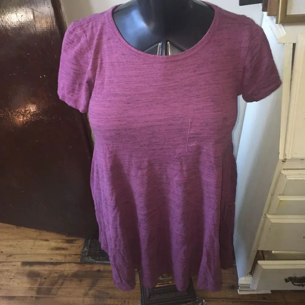 Lularoe XXS heathered purple high low Carly swing dress